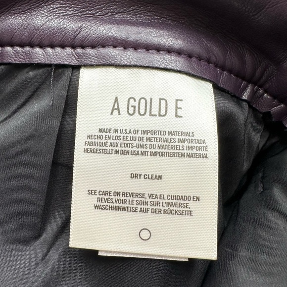 Agolde Recycled Leather 90's Pinch Waist Pants in Nightshade - Picture 14 of 16